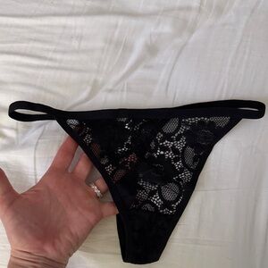 Black Lace Thong